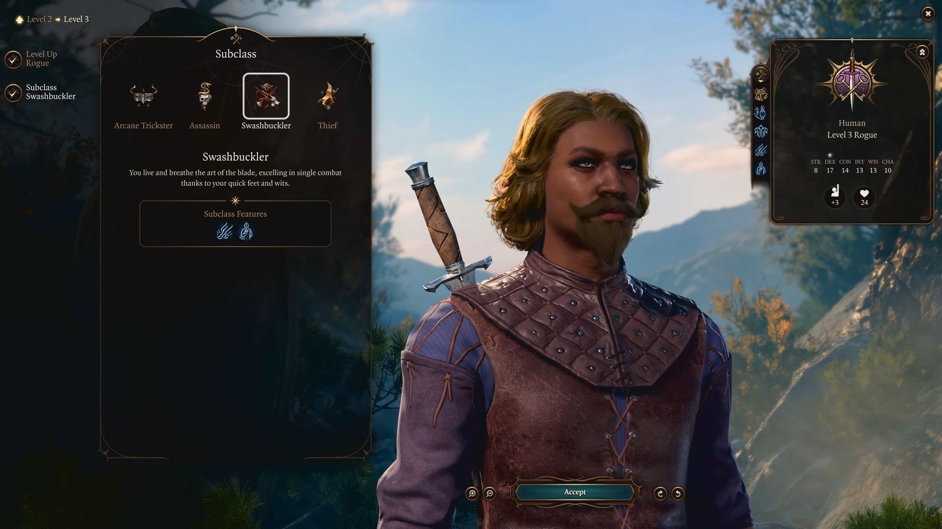 A complete Swashbuckler Rogue Build Guide in Baldur