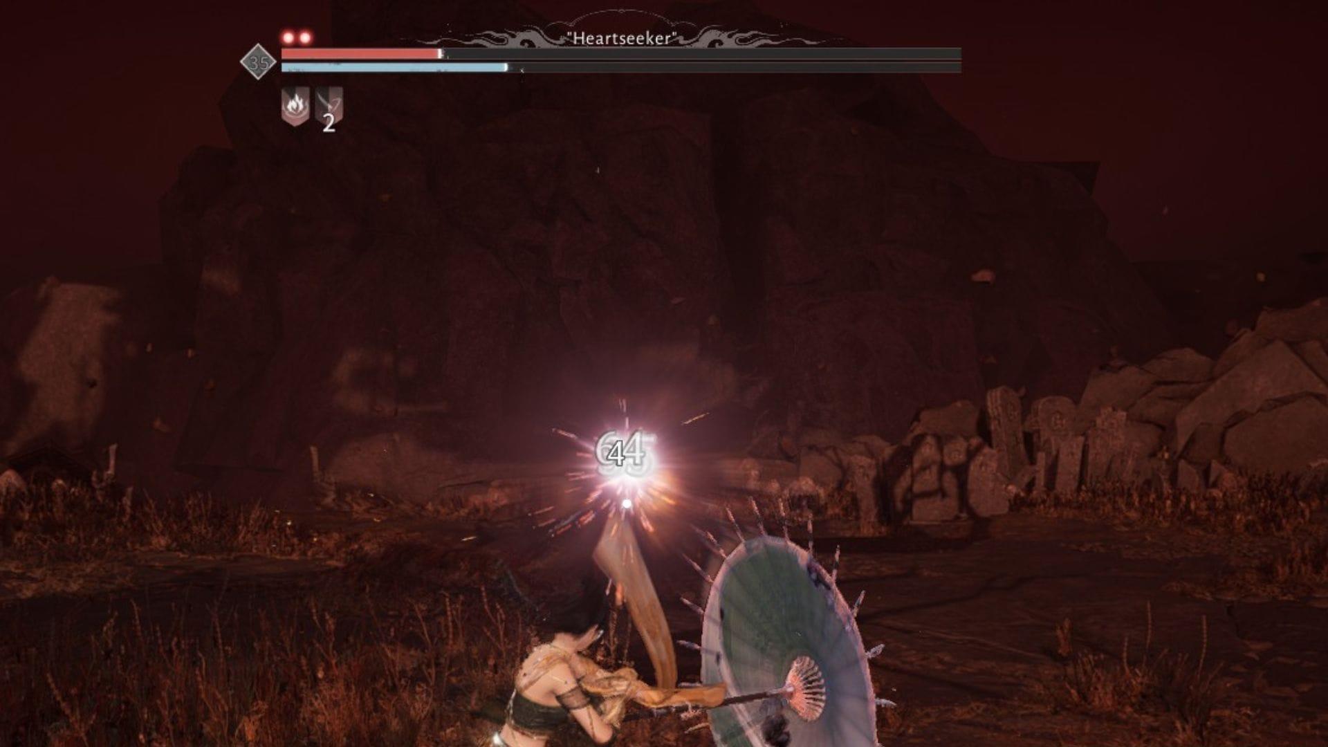 Fivefold Bleed stacking on enemy health bar in Where Winds Meet (Image via NetEase)