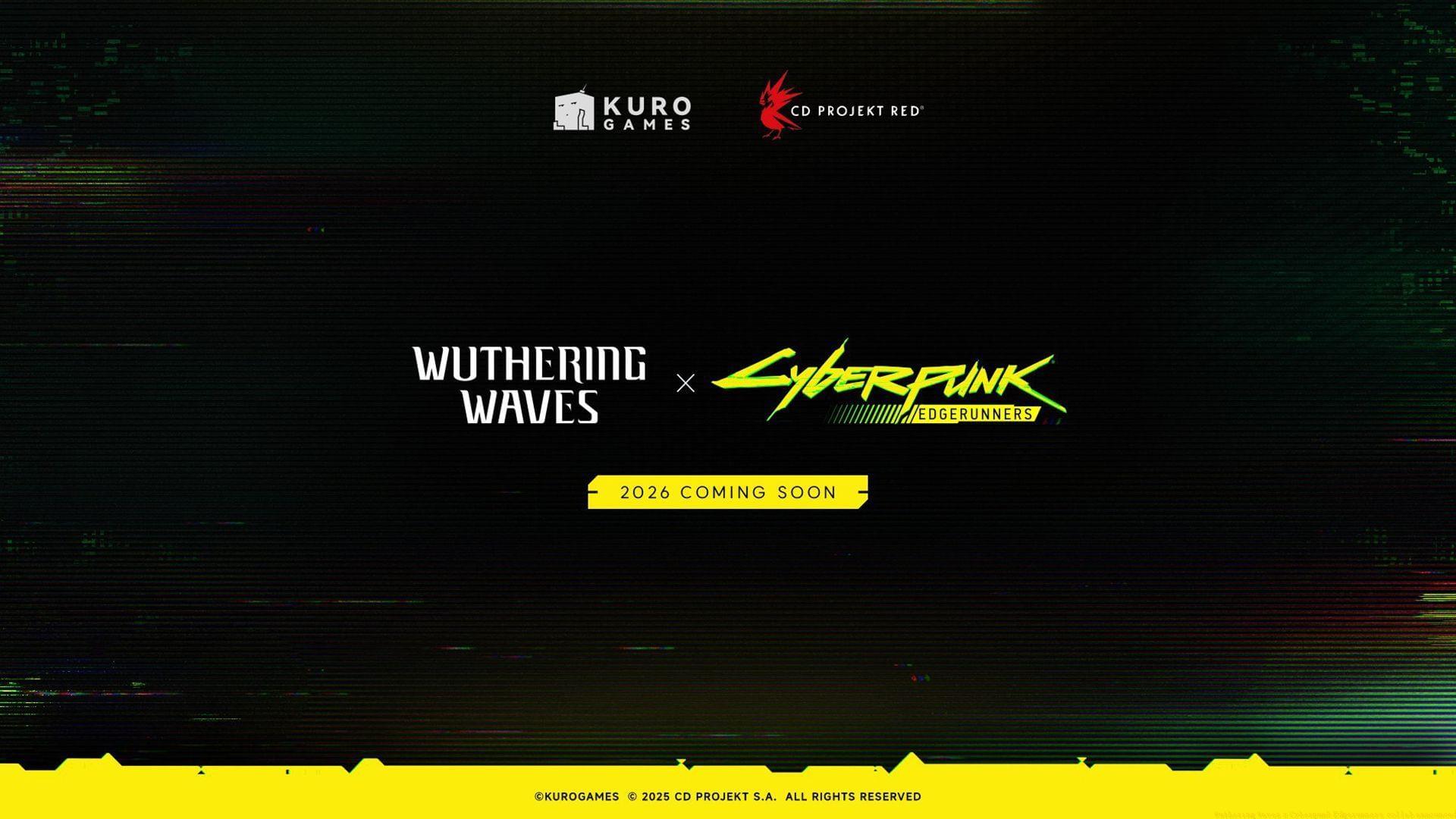 A new Wuthering Waves x Cyberpunk Edgerunners collab has been revealed (Image via Kuro Games/CD PROJEKT RED)