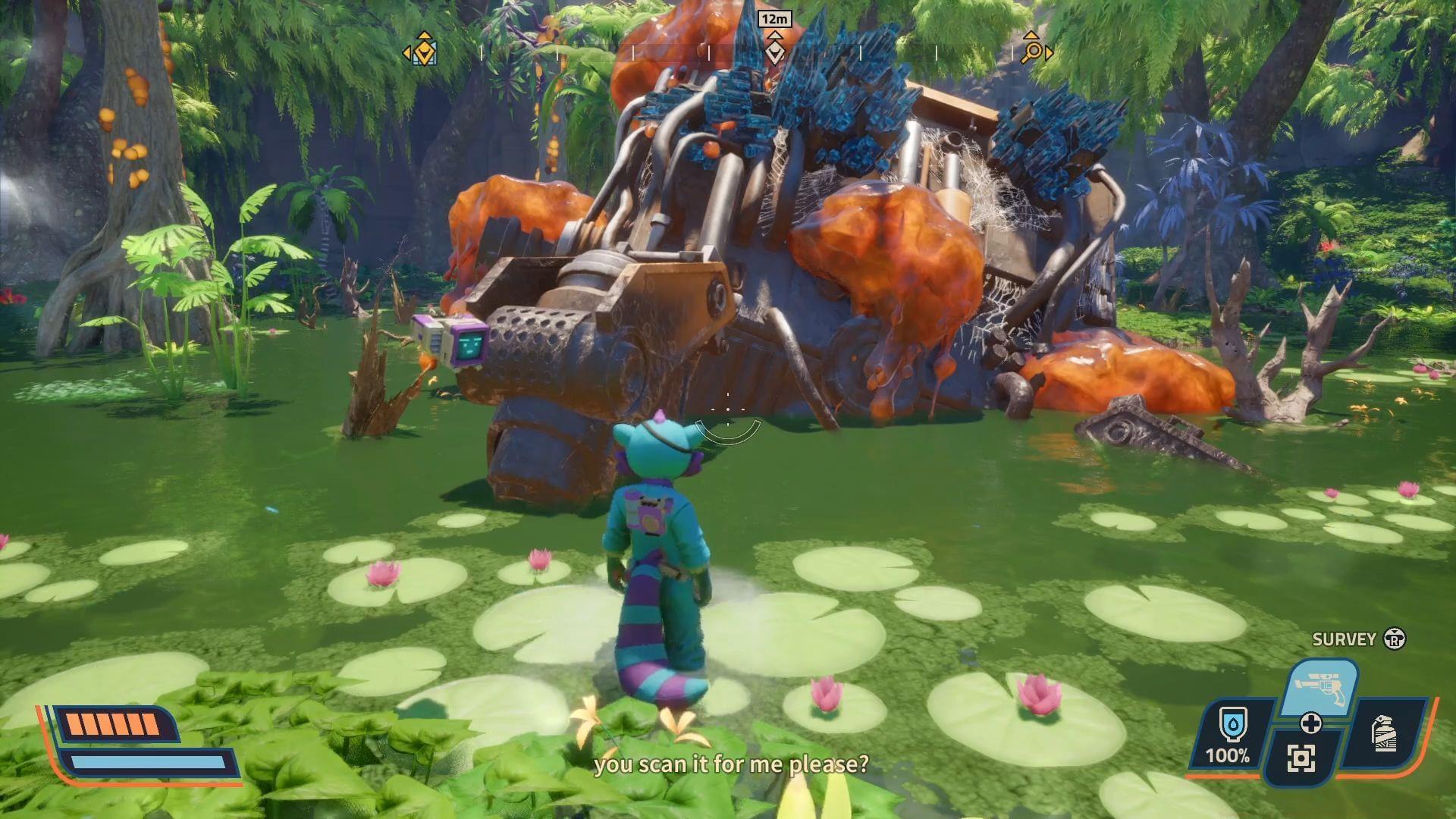 A guide to repair the Javelin in Revenge of the Savage Planet (Image via Raccoon Logic Studios // YouTube@Hikikomori Gaming)