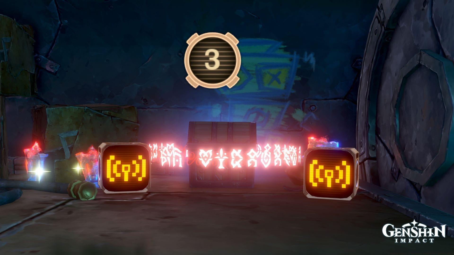 Guide on solving the puzzle and unlocking the Exquisite Chest in Blue Amber Lake (Image via Sportskeeda Gaming/HoYoverse)