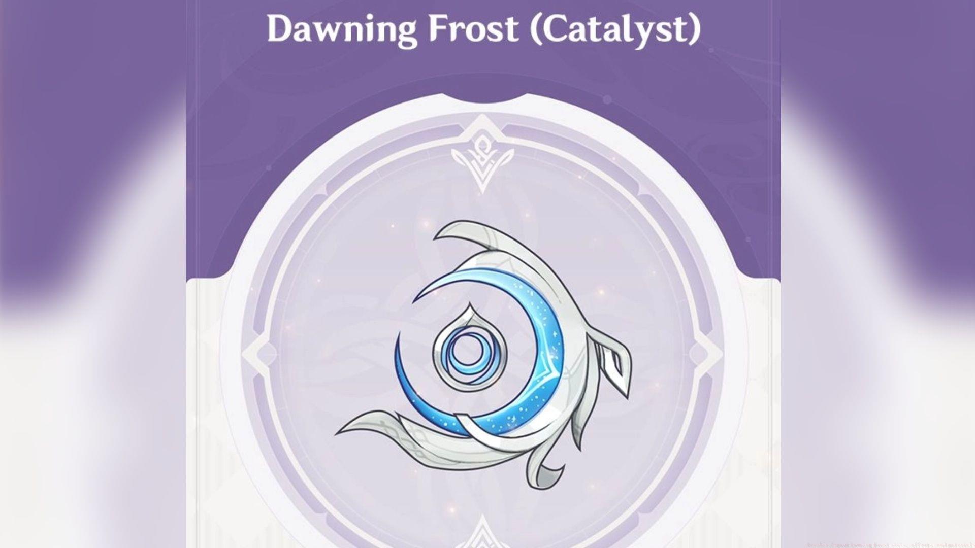 Dawning Frost stats and level-up materials guide (Image via HoYoverse)