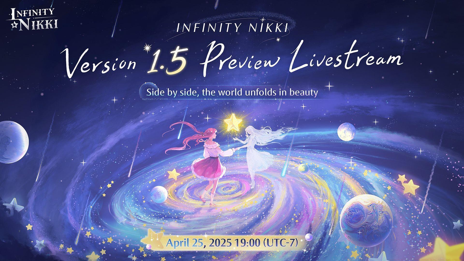 Schedule and countdown for Infinity Nikki 1.5 livestream (Image via Infold Games)