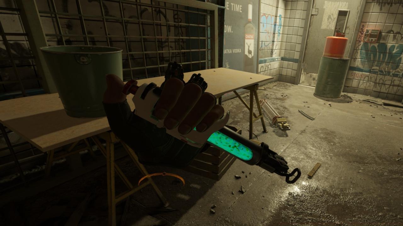 Readying a healing syringe.