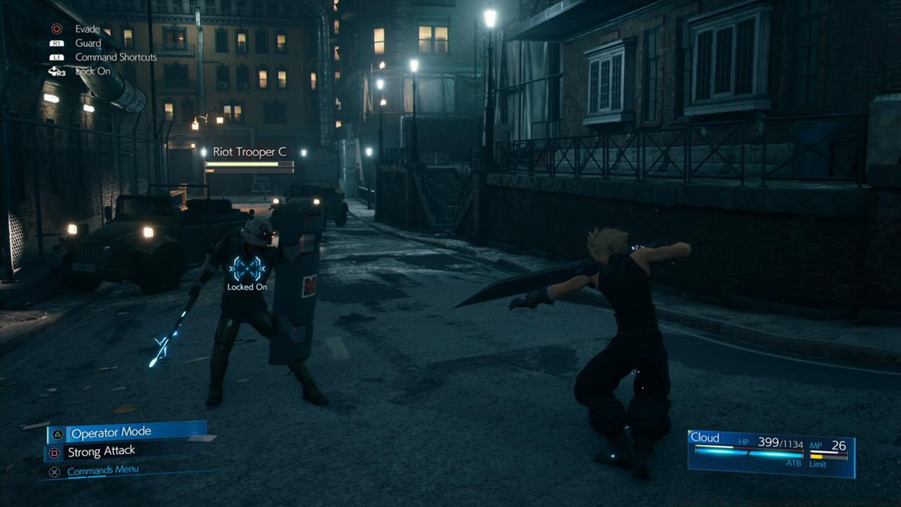 With Cloud, you may want to consider blocking, as successfully doing so against a physical attack lowers the amount of damage you take.