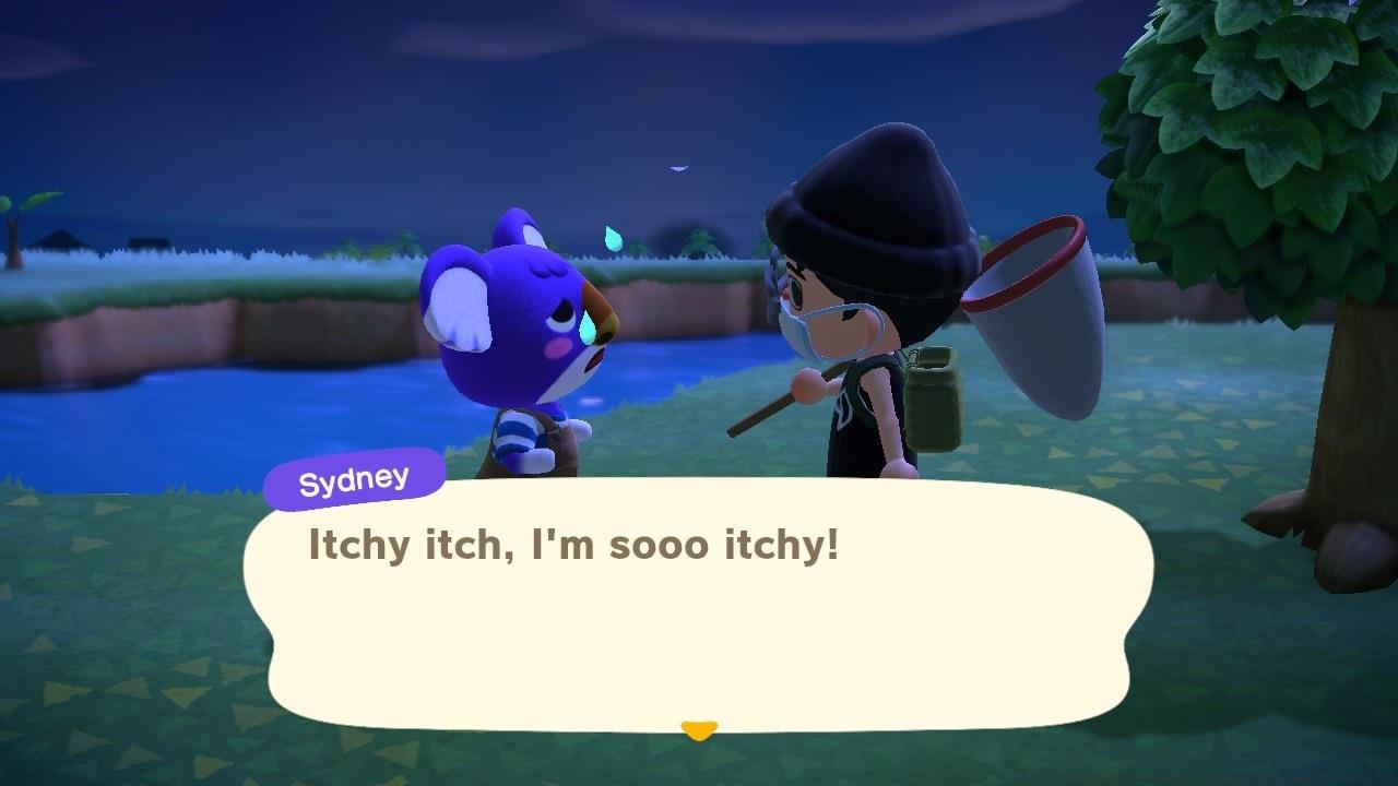 An itchy villager in New Horizons means they have a flea problem.