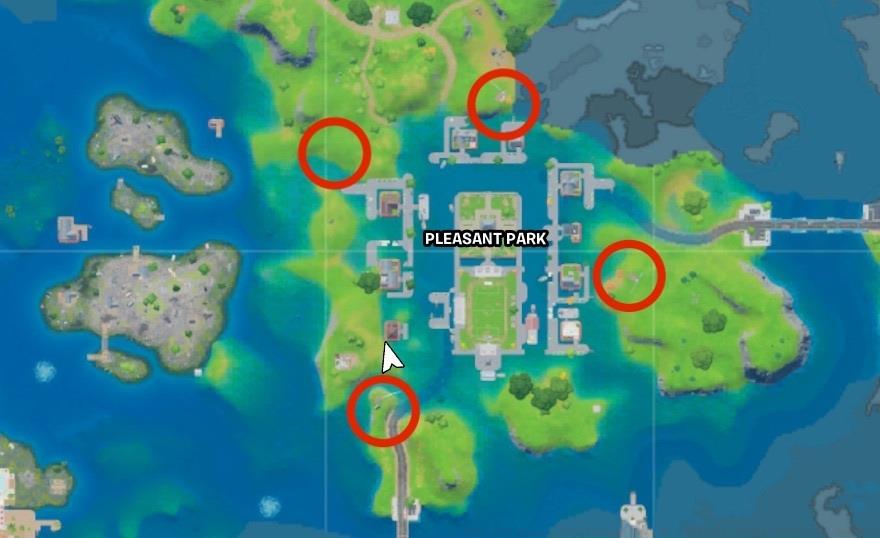 Pleasant Park floating ring locations