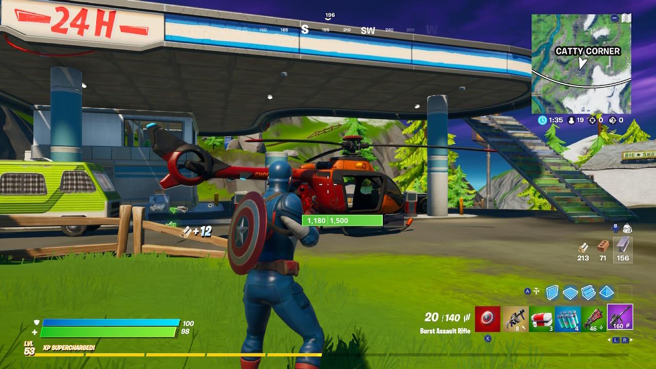 Gassing Up A Helicopter At Catty Corner