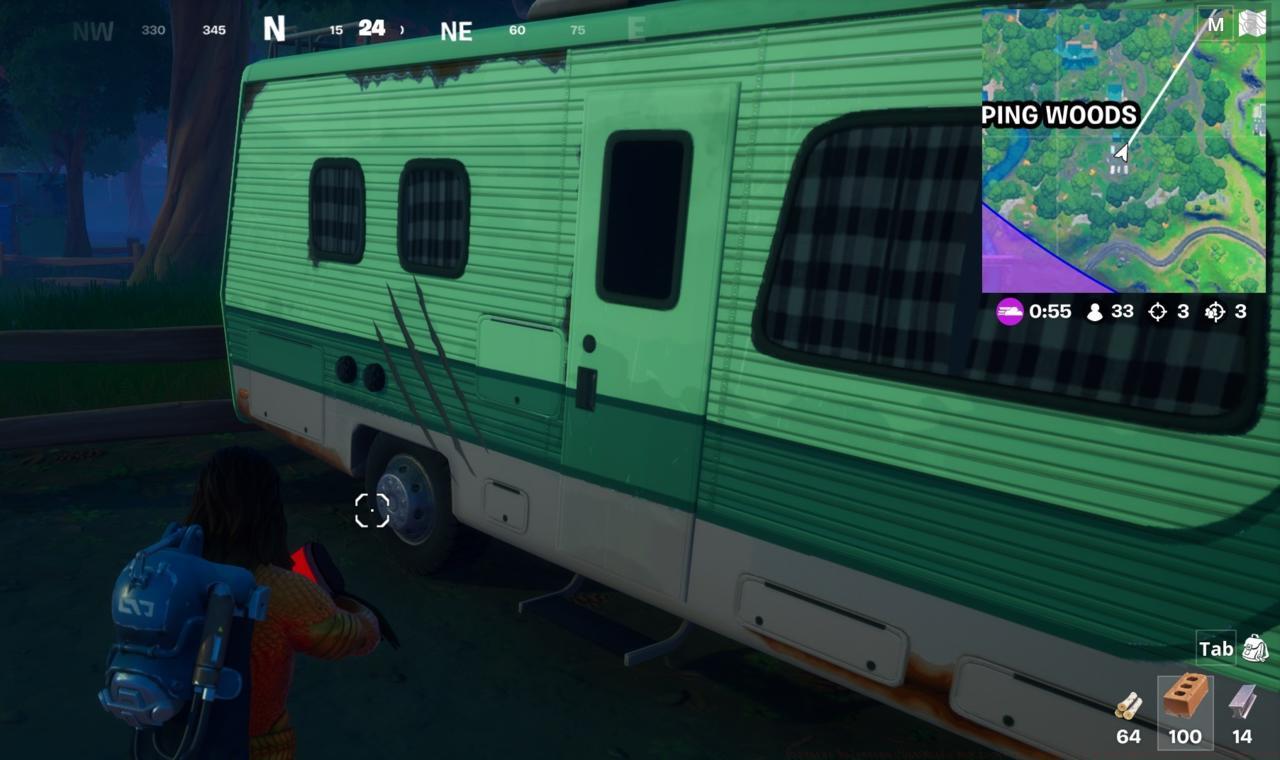 Claw marks on the RV