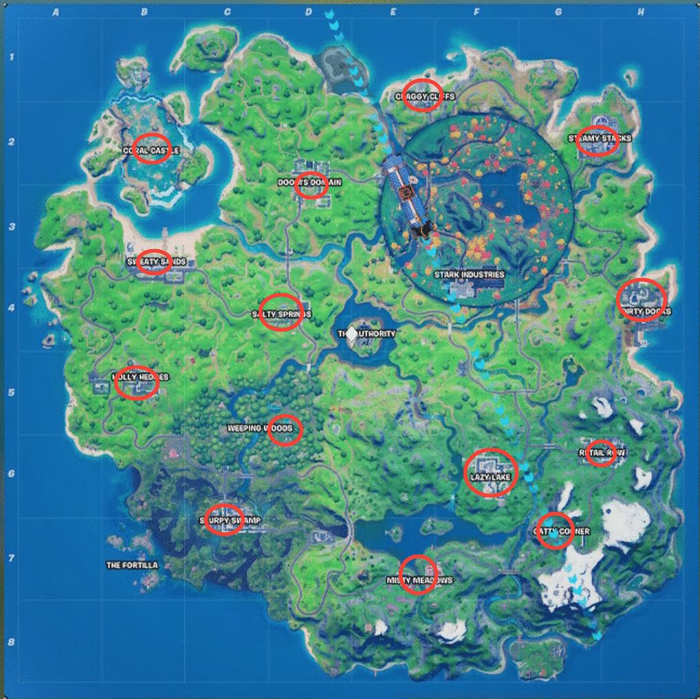 Fortnite Birthday Cake Map Locations
