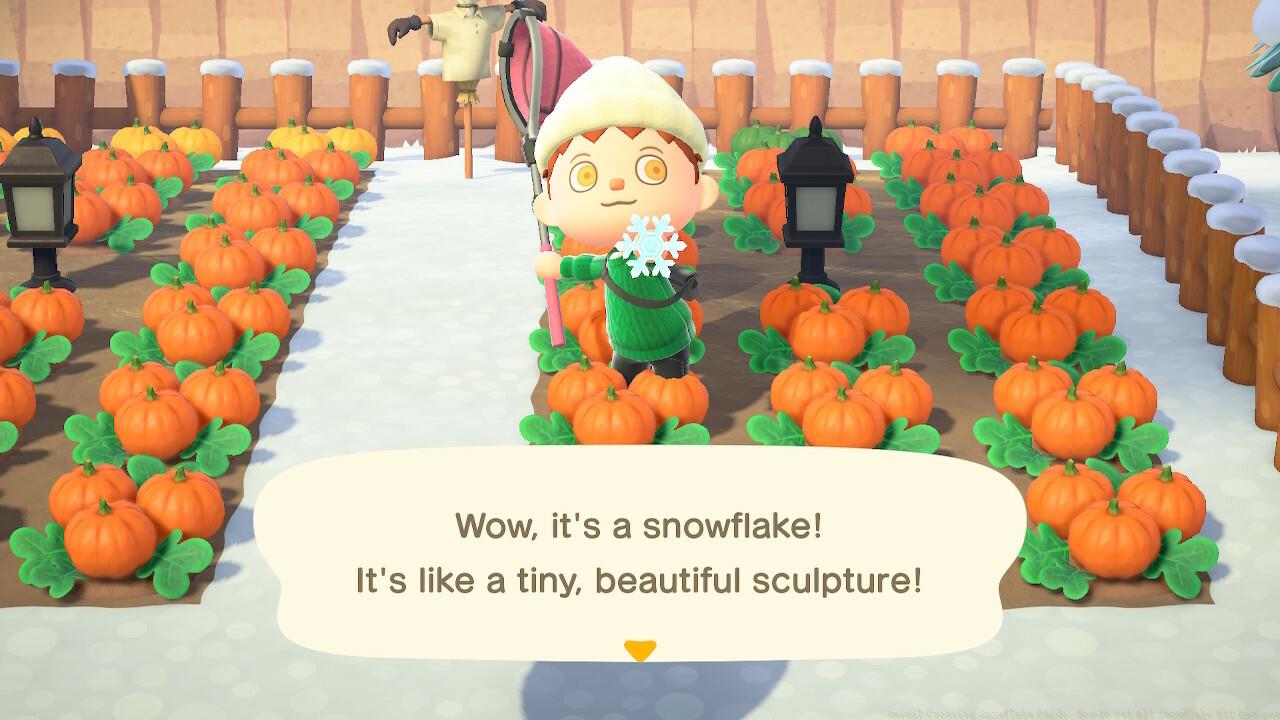 Snowflakes will be all over your island. 