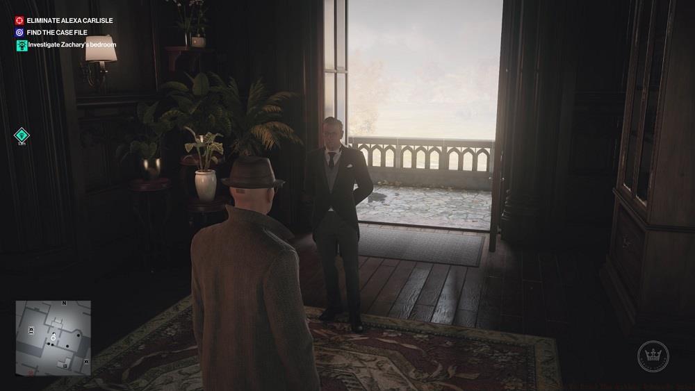 Fernsby roams the mansion, but there are a few places where you can use a well-placed distraction, like a vacuum cleaner, to pull him off his rounds.