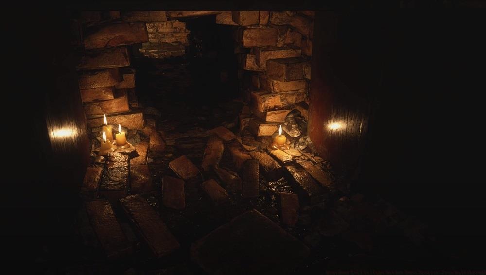 Look for some light leaking through a pair of cabinet doors in the locked room with the record player. You can open those doors to find a hole to climb through.