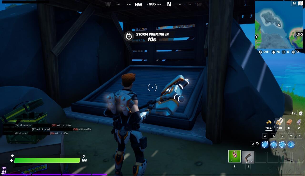 The hidden bunker below Unremarkable Shack.