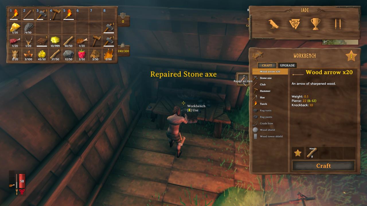 Your workbench is the place to go for fixing and crafting items.