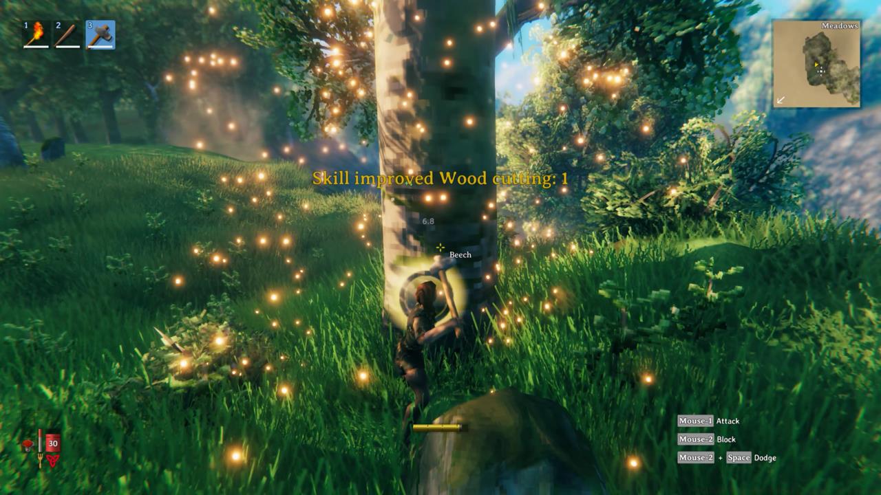 Like real life, you get better at things by doing it more in Valheim.