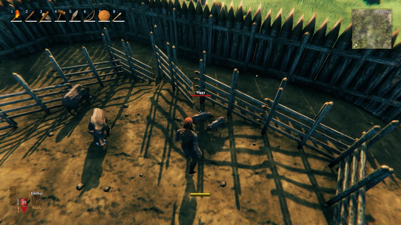 Taming boars can ensure you a steady supply of valuable resources.