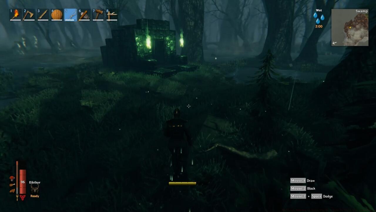 Look for Sunken Crypts in Swamps and make note of their locations, because they're full of useful resources--Scrap Iron most of all.