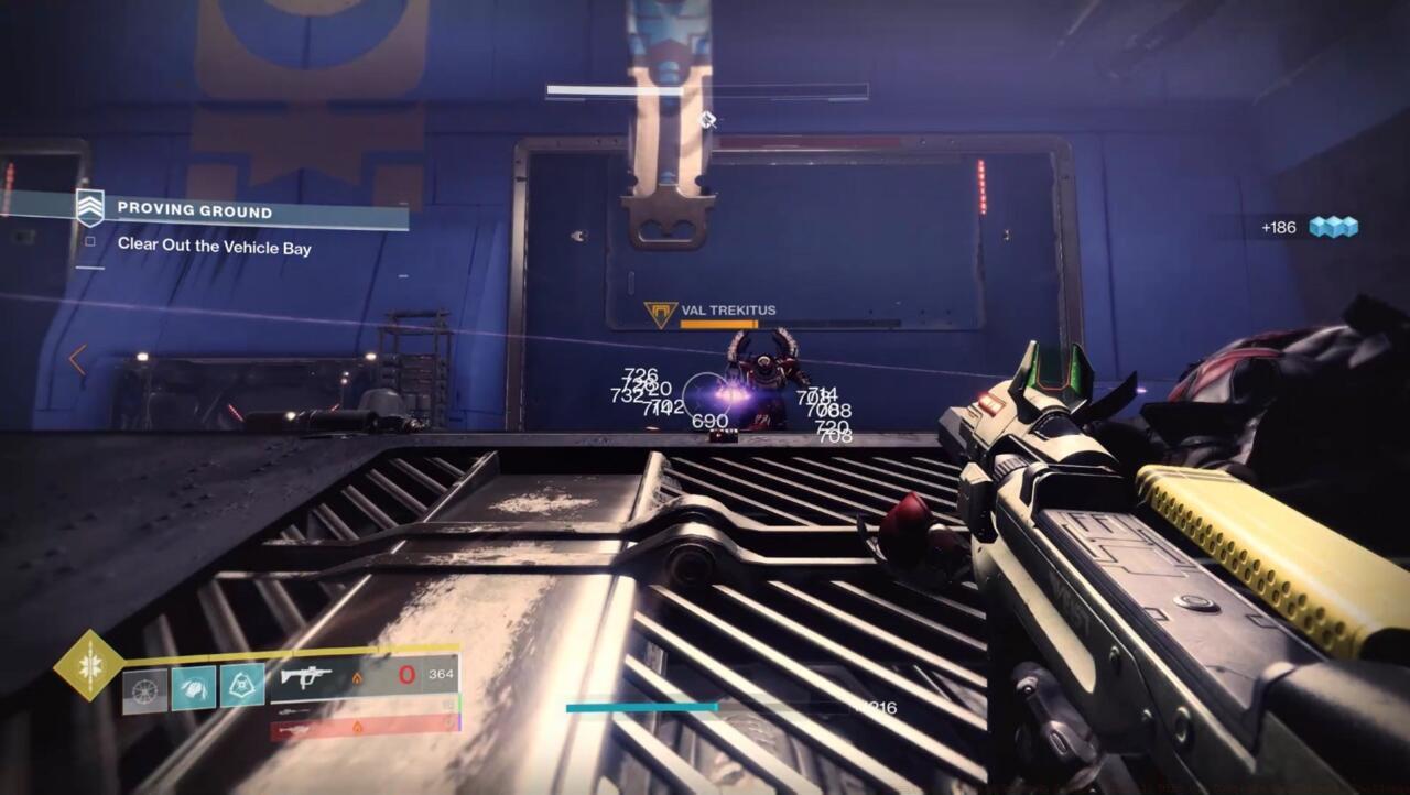 You'll see several Vals in the Vehicle Bay, but be sure to hunt down and eliminate the Optus Taxaat before clearing out the other major enemies, or the Psion could escape.