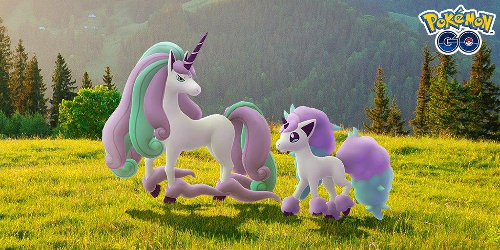 Galarian Ponyta and Rapidash