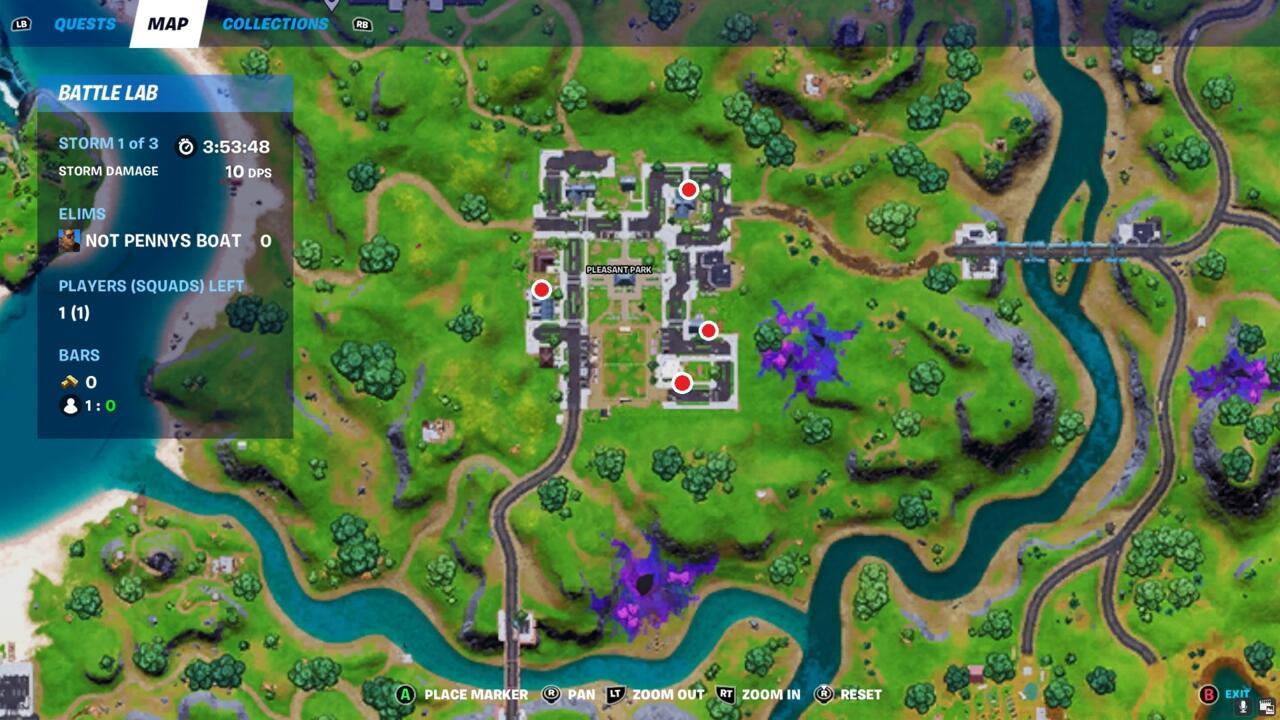 Pleasant Park spray can locations