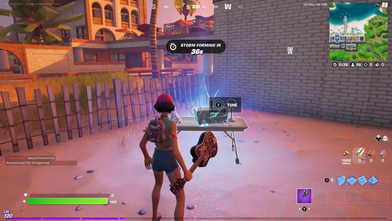 Head to the wood fence near the eastern sands of Believer Beach to find a CB radio.