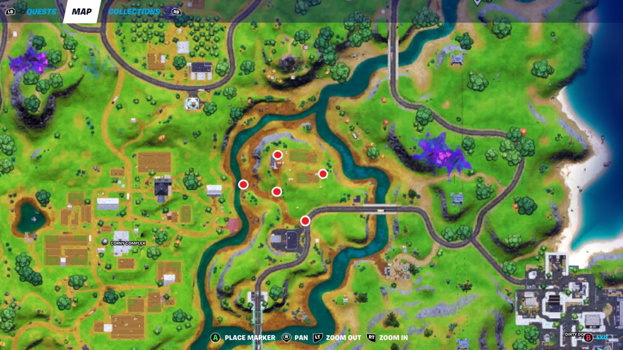 There are five prepper supplies around Hayseed's Farm, but you only need to use one.