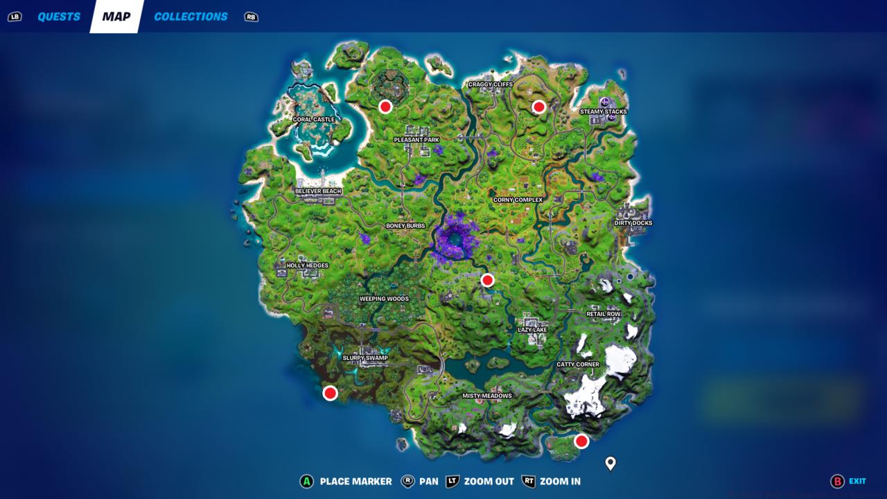 Where to find Fortnite Week 7 Alien Artifacts