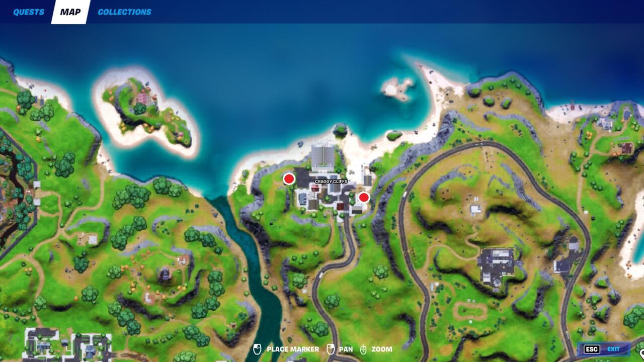 Fortnite Craggy Cliffs record locations