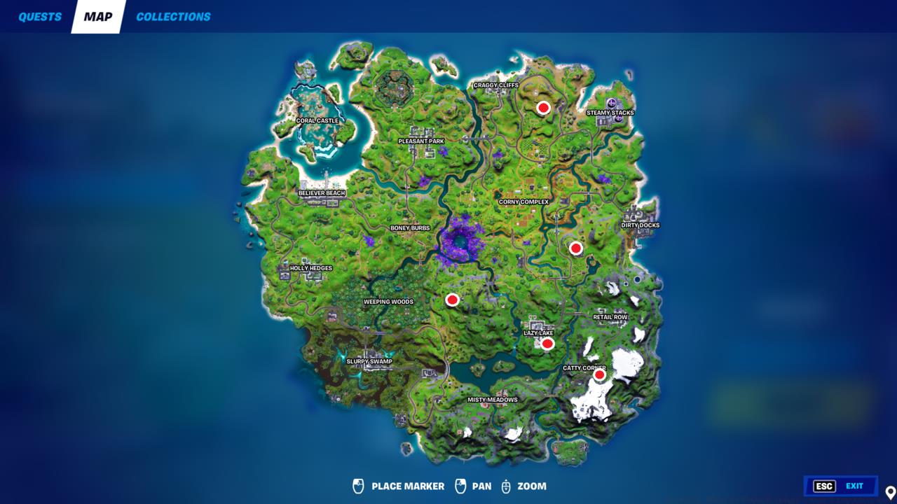 Fortnite wiretap locations for Week 8 challenge