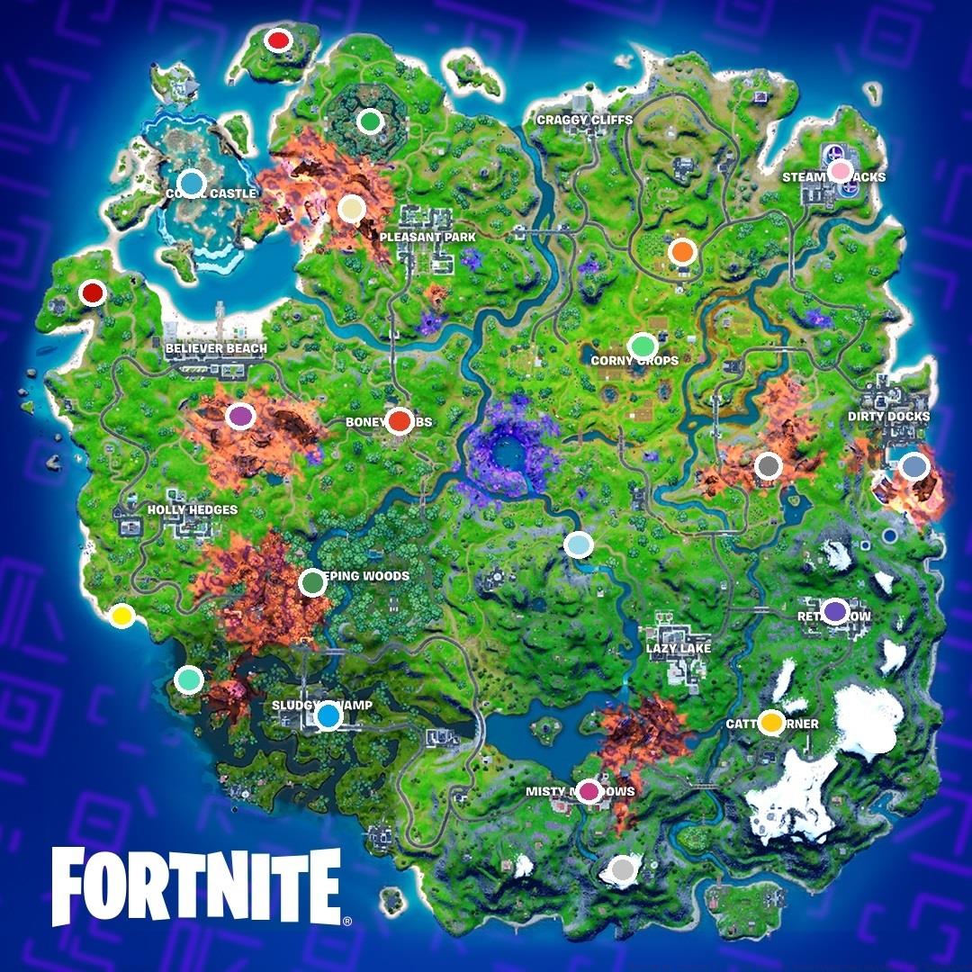 All Fortnite Color Bottle locations