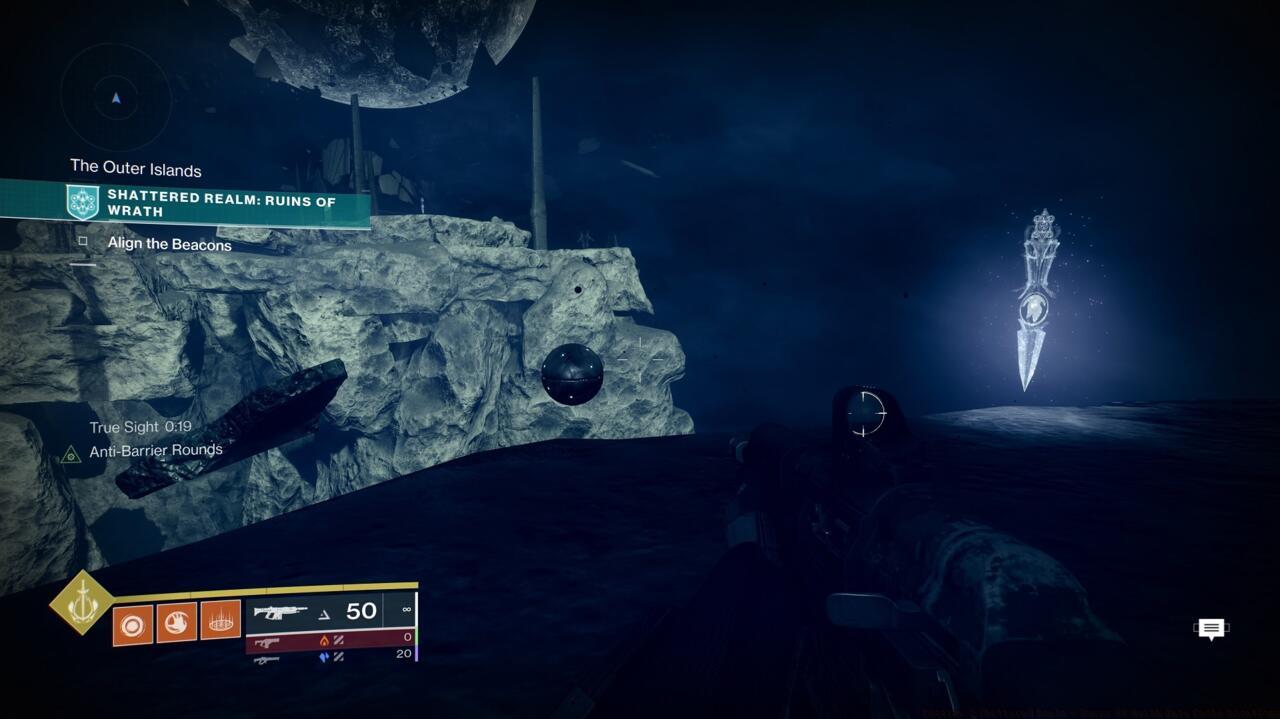 The last data cache is right on the edge of The Outer Islands next to a Truesight marker.