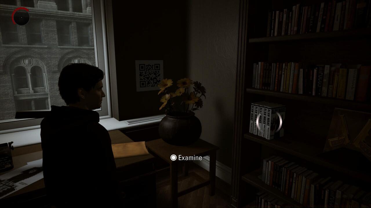The second QR code is found in Alan and Alice's New York apartment in his office.