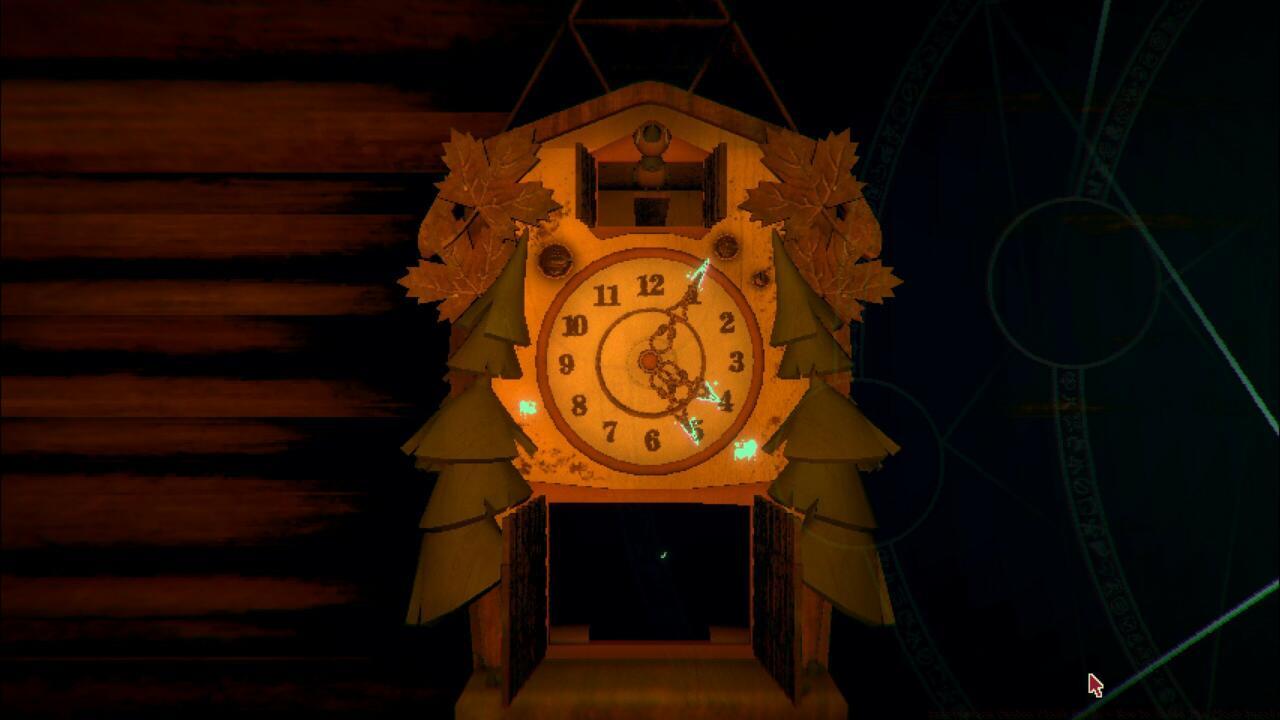 You need the right eye to see the time that'll open the main cuckoo clock door.