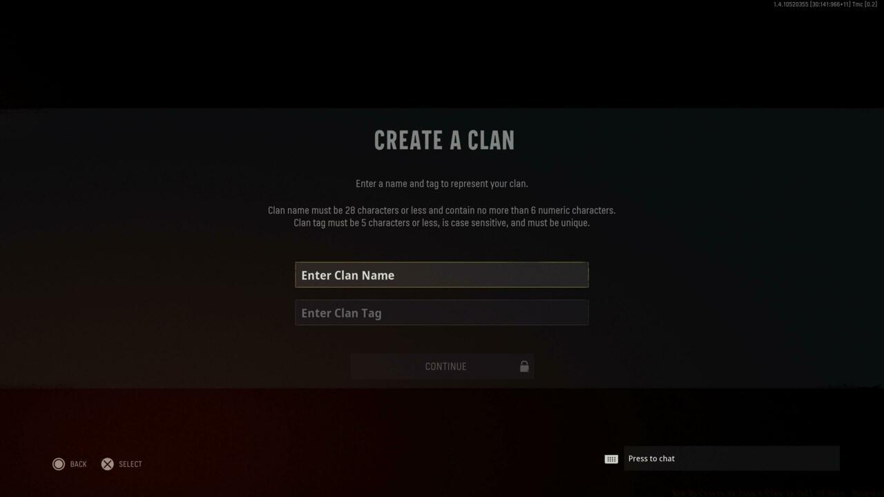 Create A Clan feature