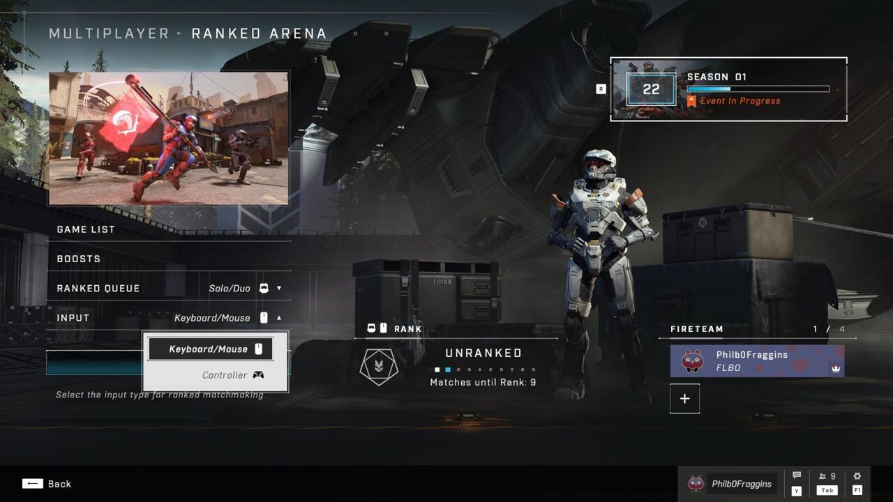 The Input menu is as close to turning off cross-play in Halo Infinite as you can currently get.