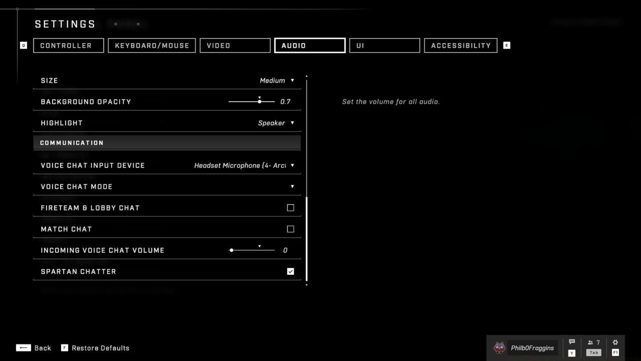 Free yourself from annoying teammates with the Voice Chat settings.