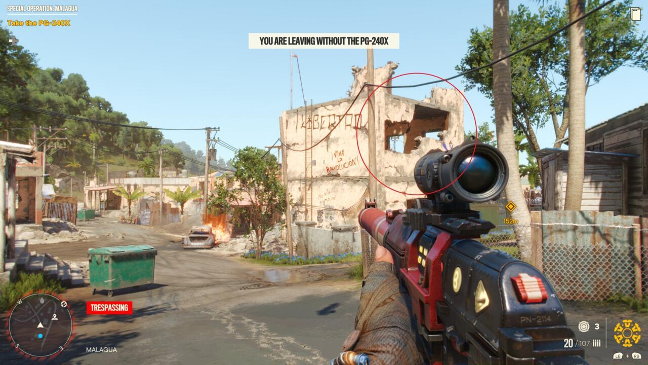 The stash is on the second floor, but you'll need to climb the ladder and drop down to get it.