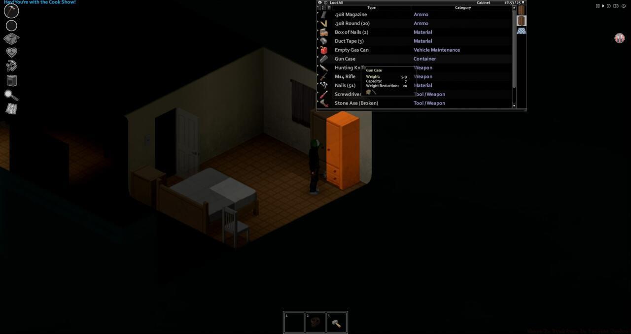 Gun cases can be found in cabinets and used to store guns and ammo.