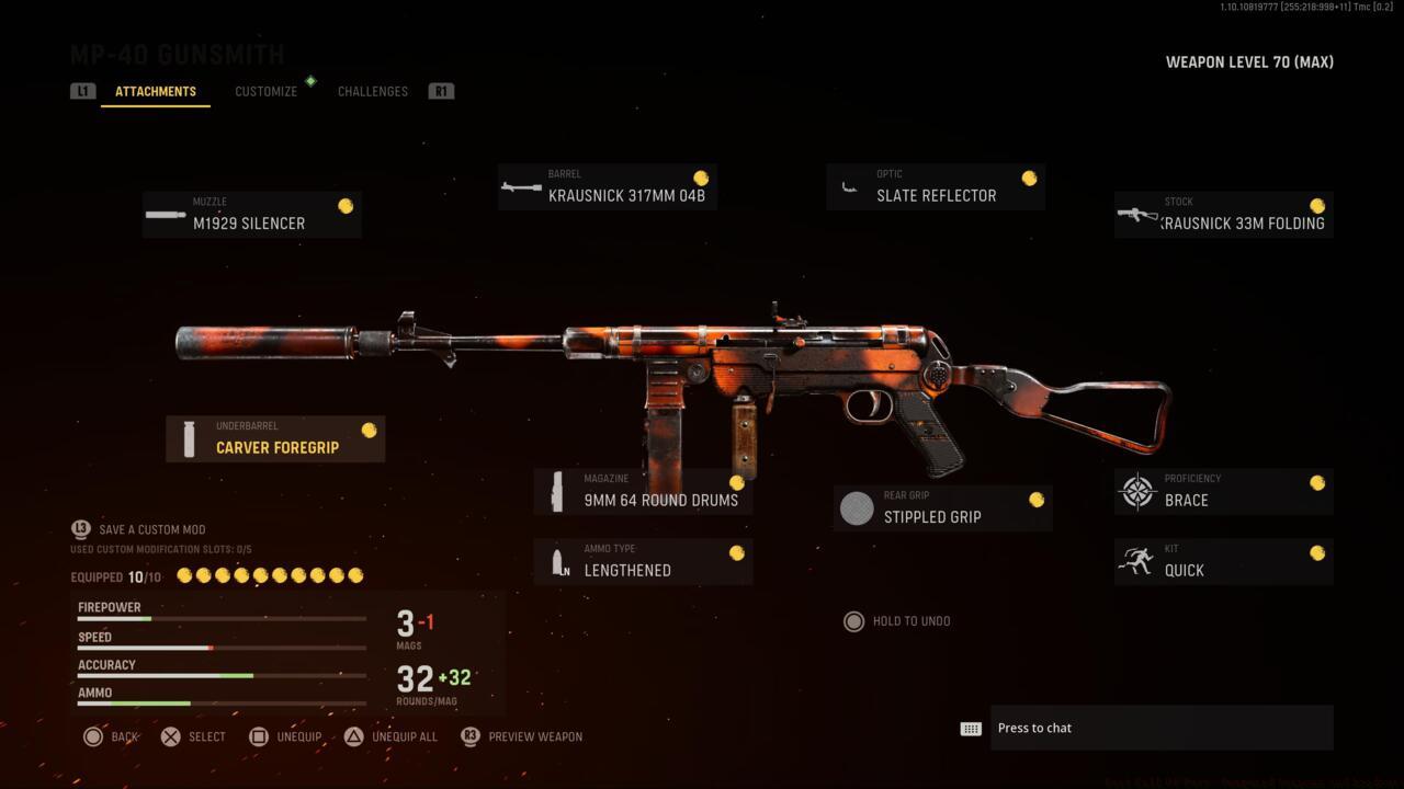 MP-40 submachine gun