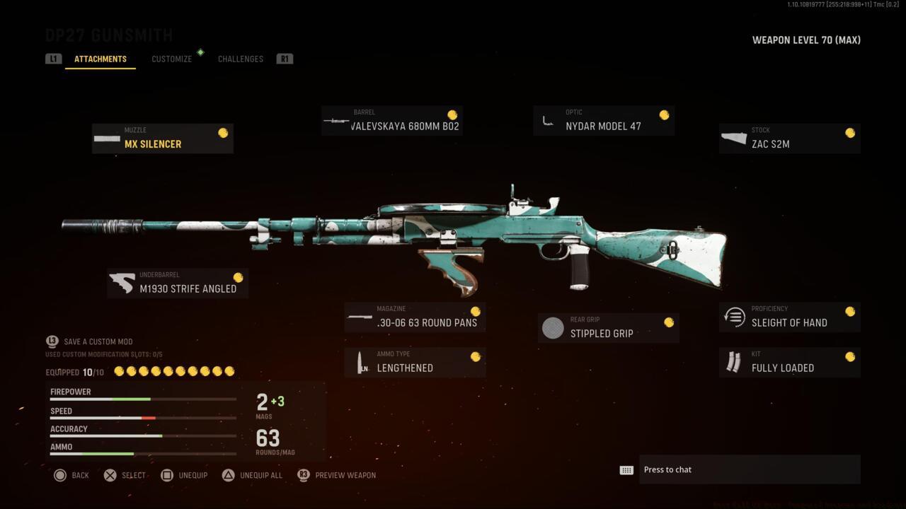 DP27 light machine gun