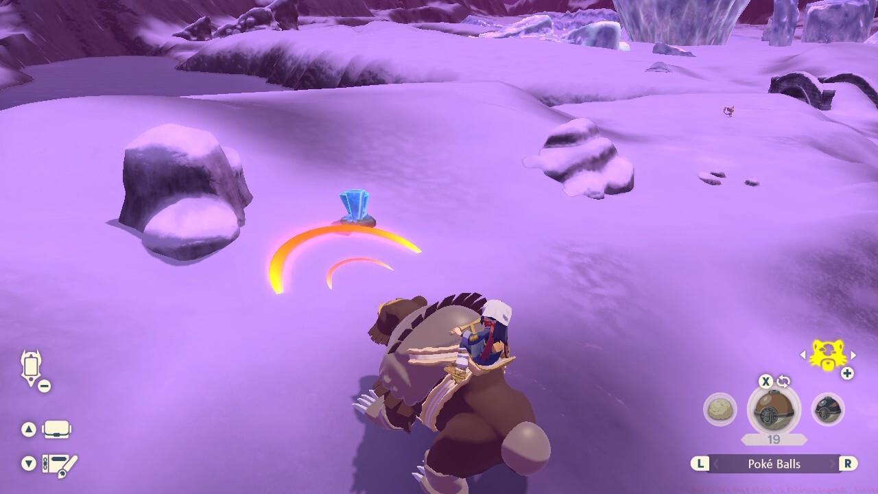 Ursaluna sniffing for treasure in the snow