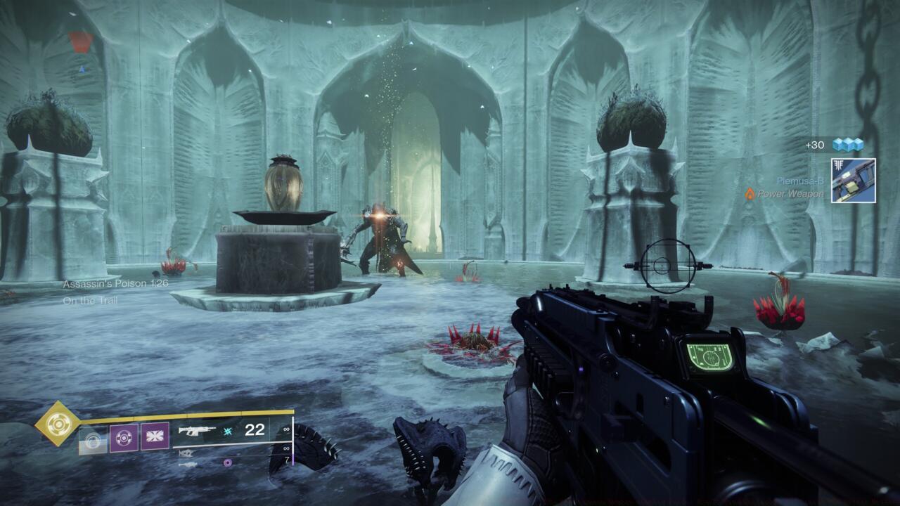 The trail will lead you to a Hive Lightbearer. Kill it and find the chest it drops to earn yourself some Qualichor and start the Memory Alembic quest.