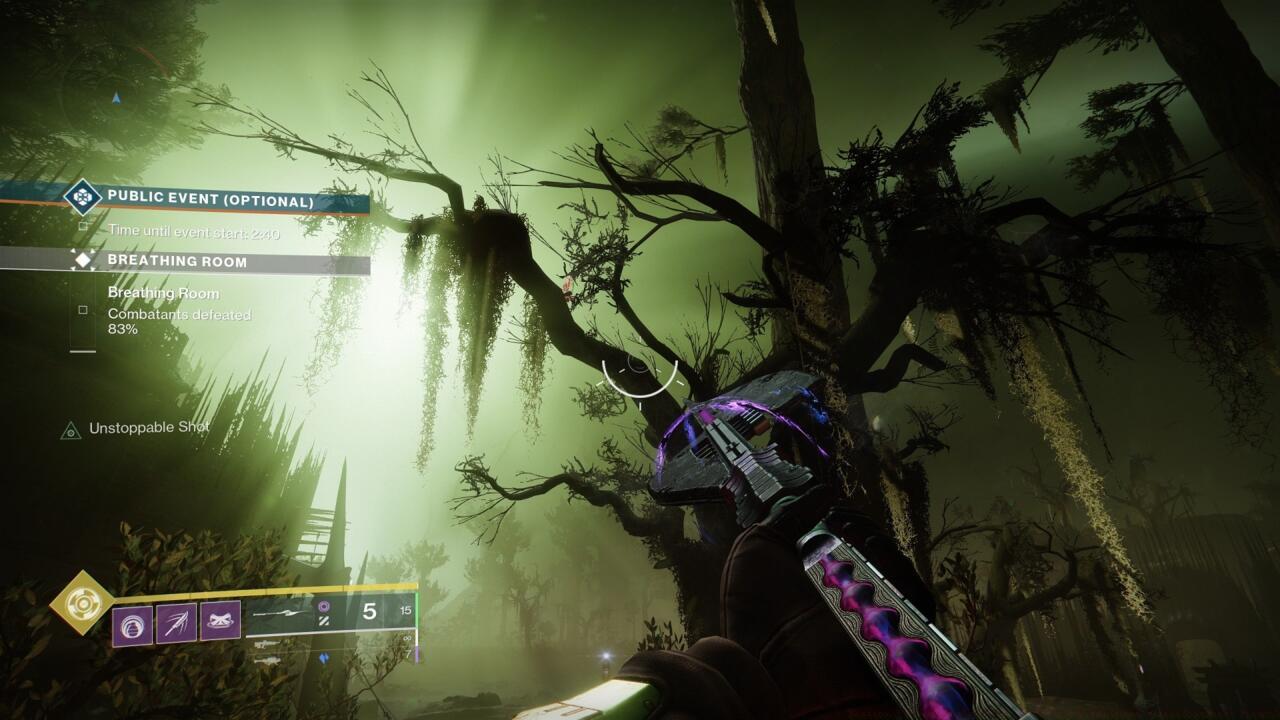 Climbing the tree can be a pain because you can fall through some of its branches.