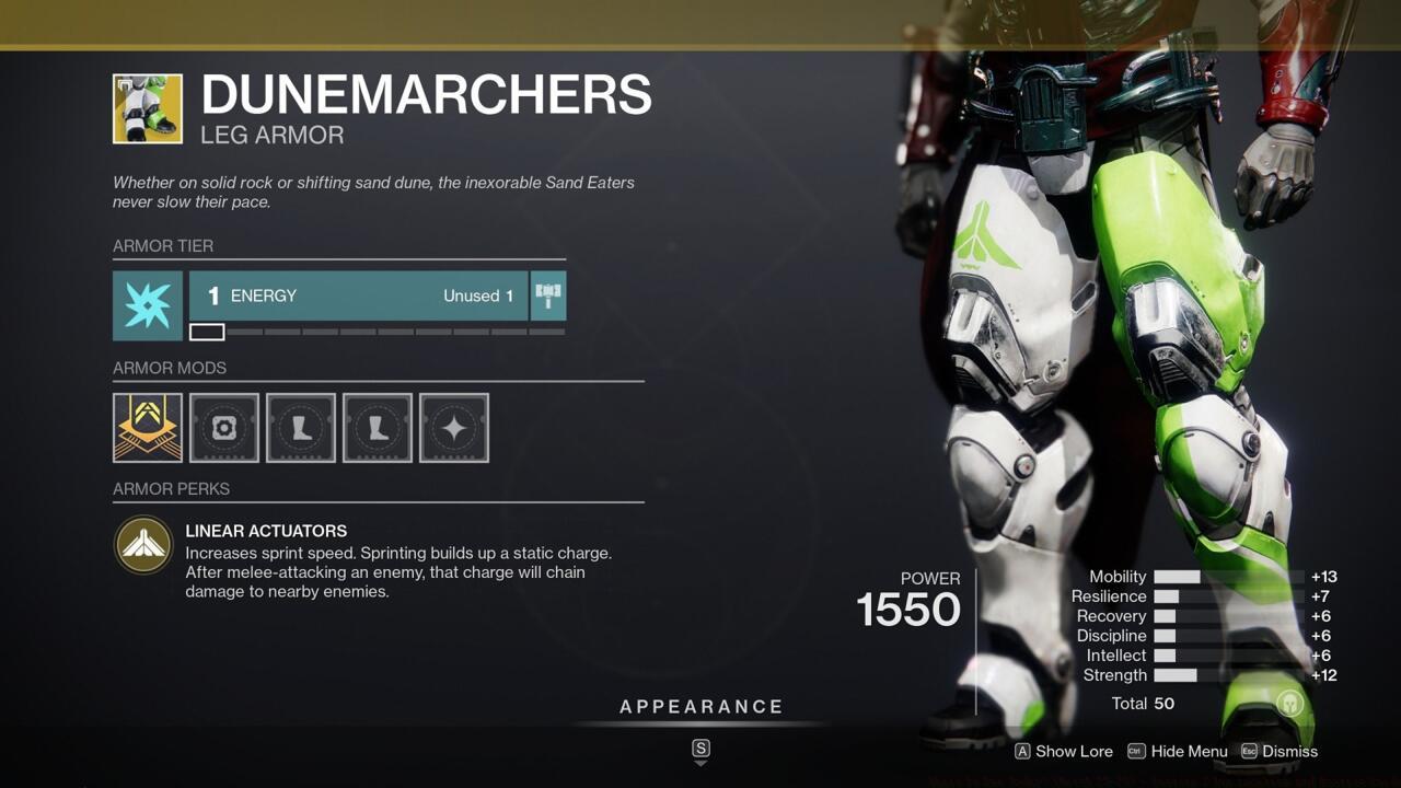 Run faster and chain lightning through opponents with Dunemarchers.