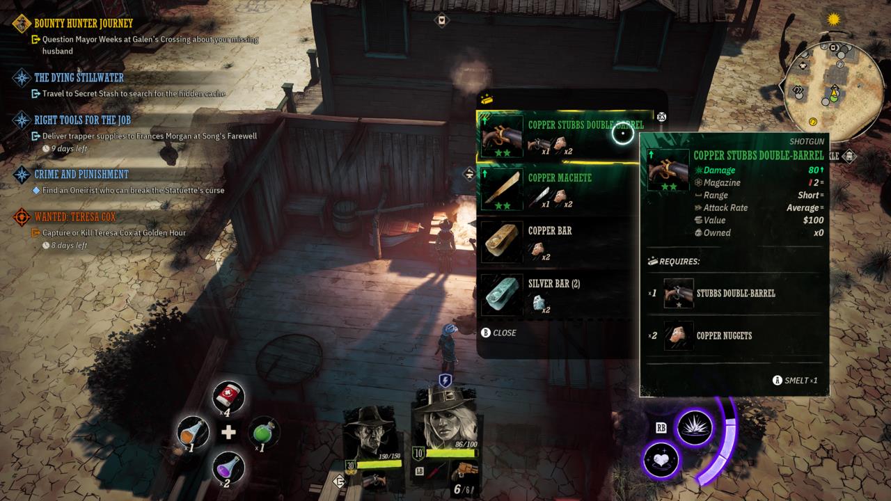 When using the forge, only the items you can craft with what you have on hand will be shown.