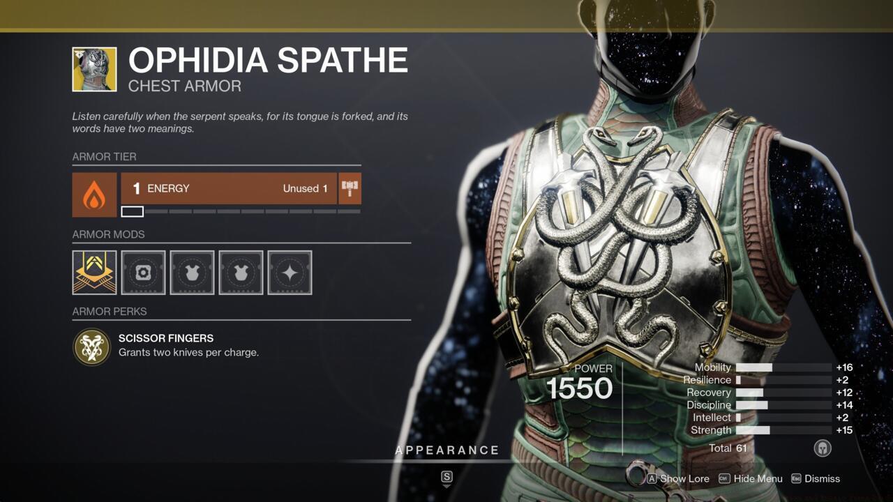 Want more knives? Ophidia Spathe has you covered.