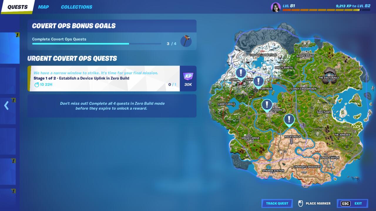 Pick one of these four locations to hear The Origin's voice again-- er, sorry, to receive your new mission details.