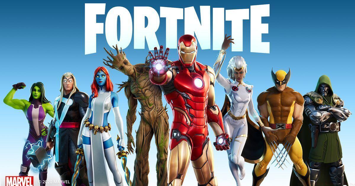 She-Hulk, Thor, Mystique, Groot, Iron Man, Storm, Wolverine, and Doctor Doom (Chapter 2, Season 4 battle pass)