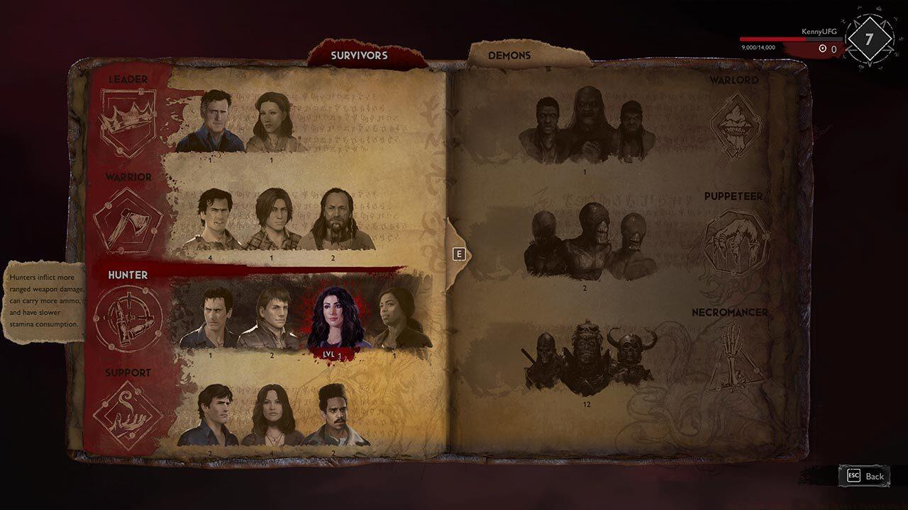 The Collections menu is where the upgrades are done.